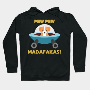 Pew Pew Madafakas Orange Dog Hoodie